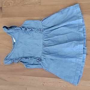 Hanna Andersson denim ruffle‎ dress 140